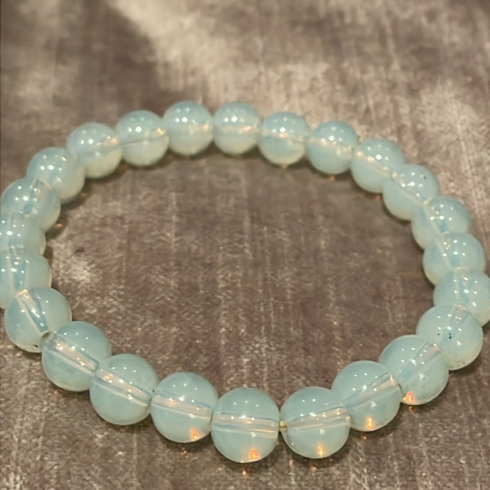 Opalite Beaded Bracelet 7”-8” Stretch